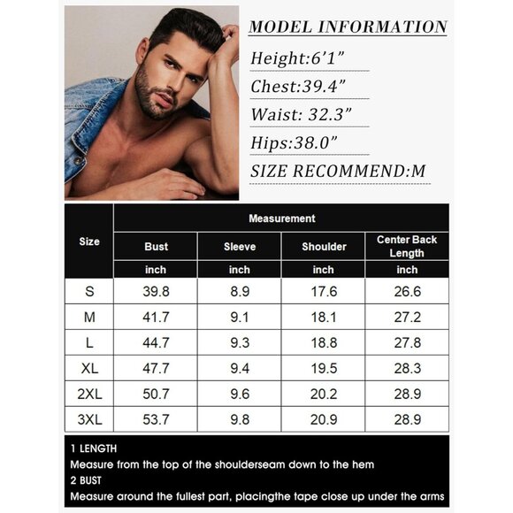 Men's Zipper Polo Shirts Short Sleeve Ribbed Knit Polo T Shirts Blue - Picture 6 of 7